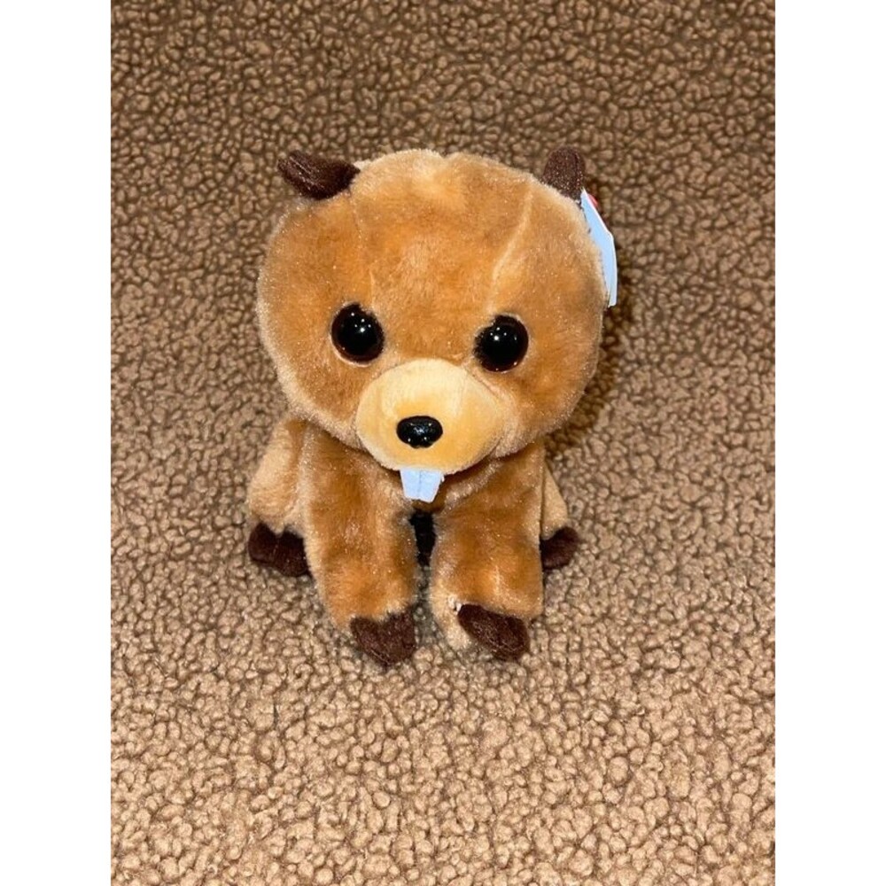 Ty Beanie Babies Richie the Beaver Plush Stuffed Animal 6" VelveTy 2017 MWMT